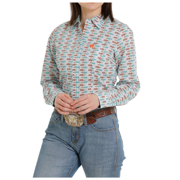 MSW9164201 Cinch Women's Long Sleeve Western Button Shirt - Multicolor