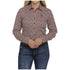 MSW9165025 Cinch Women's Long Sleeve Button Shirt - Red Print