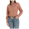 MSW9165028 Cinch Women's Long Sleeve Western Button Shirt -Orange Print