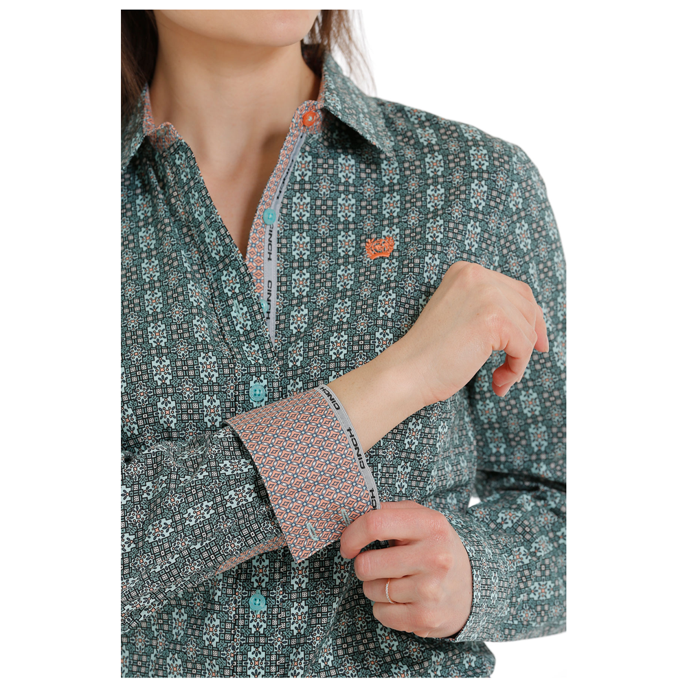 Cinch Women's Long Sleeve Button Down Western Shirt MSW9165042