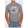 MTT1690486 Cinch Men's Front Logo Short Sleeve Tee- Heathered Grey