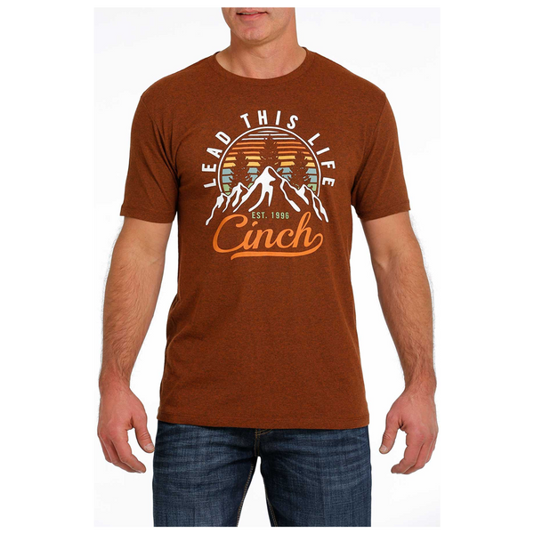 MTT1690522 Cinch Men's Short Sleeve T-Shirt - Rust