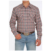 MTW1301056 Cinch Men's Modern Fit Long Sleeve Plaid Western Snap Shirt