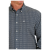 MTW1862018 Cinch Men's ArenaFLex Long Sleeve Western Button down Shirt - Navy Print