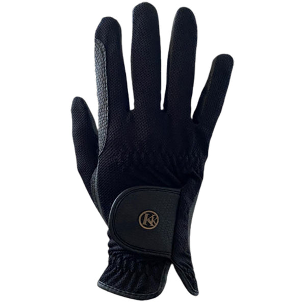 KK Mesh Equestrian Black Gloves