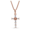 NC3239RG  Montana Silversmiths Entwined Rose Gold Brilliant Cross Necklace