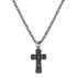 NC3848 Montana Silversmiths Antiqued Stainless Barbed Wire Cross Necklace
