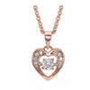 NC3868RG Montana Silversmiths Let's Dance A Little Dance Rose Gold Heart Necklace
