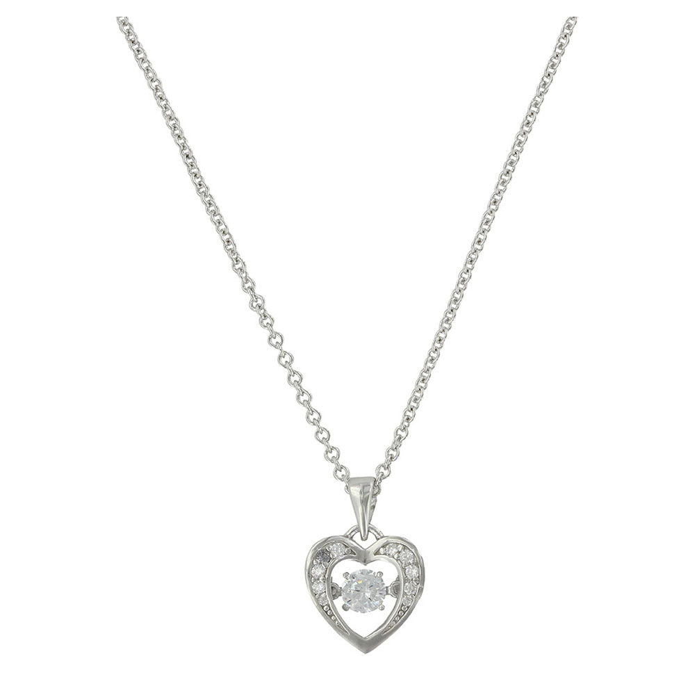 NC3868 Montana Silversmiths Let's Dance A Little Dance Heart Necklace