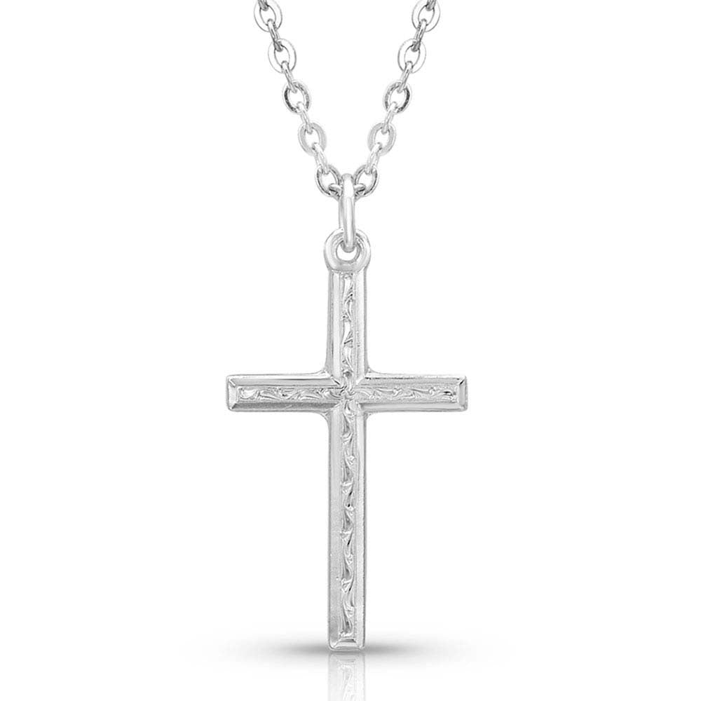 NC4342 Montana Silversmiths Gratitude Cross Necklace