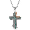NC4779 Montana Silversmiths Inner Light Turquoise Cross Necklace