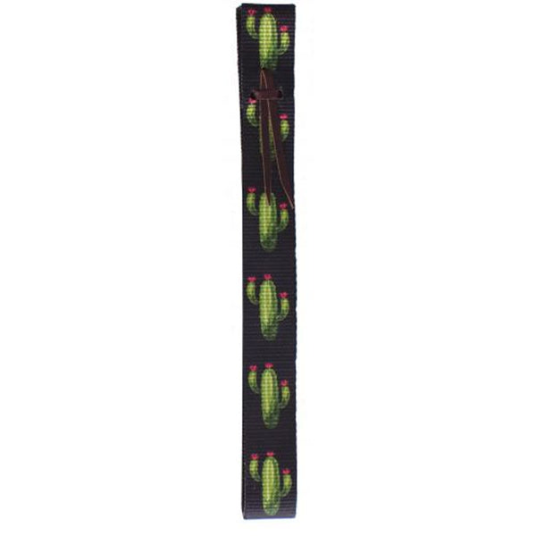 NTS-02 Showman Black Nylon Tie Strap with Cactus Design