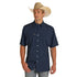 P1D8682 Panhandle Men's Short Sleeve Navy Print Competition Fit Western Shirt