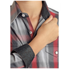 PSBSOSR07T Panhandle Select Boy's Long Sleeve Western Snap Shirt- Red & Blue Plaid
