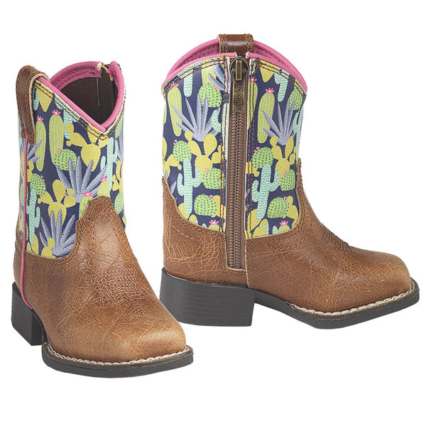 Ariat Roswell Toddler Lil Stompers Boots Tan & Cactus Print