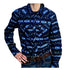 RRMSOSR0PU Rock & Roll Men's Long Sleeve Print Shirt - Black & Blue Aztec