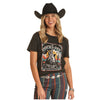 RRWT21R0CE Rock & Roll Cowgirl Wild at Heart Tee  - Black