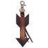 SC1001 Circle Y Saddle Charm Arrow Tooled - Dark