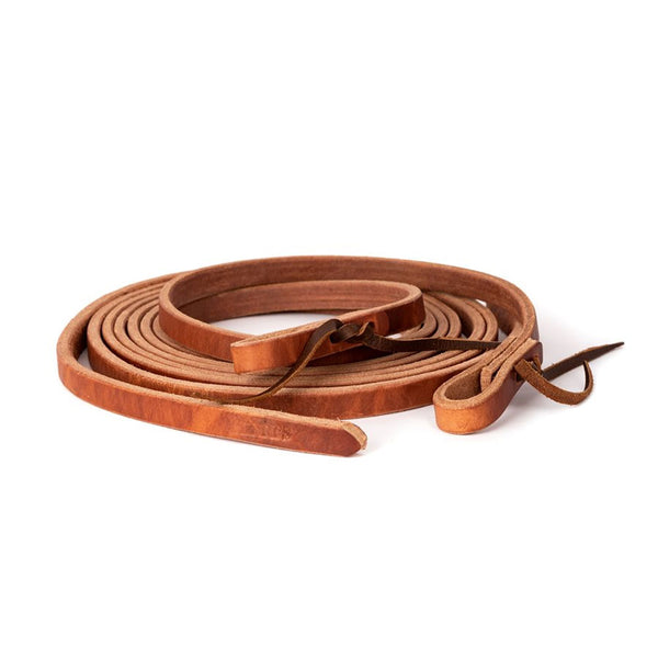 TW1407 Perri's Tie End 1/2 Inch Harness Leather Western Reins - 7 foot 6 inches