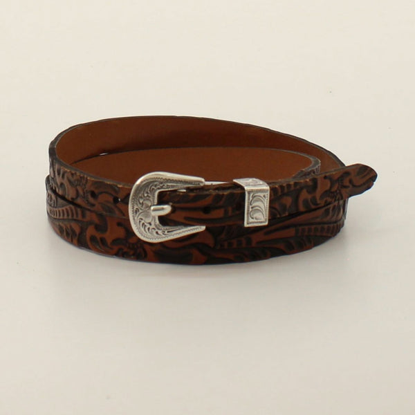 0275102 Twister Hatband Brown Floral Tooled