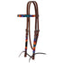 X0223-4069 Circle Y Flat Infinity Wrap Beaded Western Headstall Regular Oil Sunset