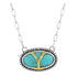 YELNC5300 Montana Silversmiths Yellowstone Brand Oval Turquoise Necklace
