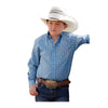 MTW7060308 Cinch Boys' Long Sleeve Blue Print Western Buttondown Shirt