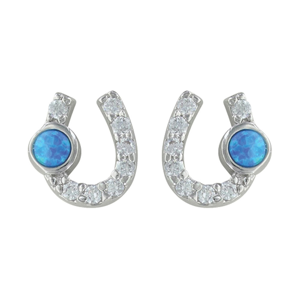 ER3394 Montana Silversmiths Lightfoot Horseshoe Earrings