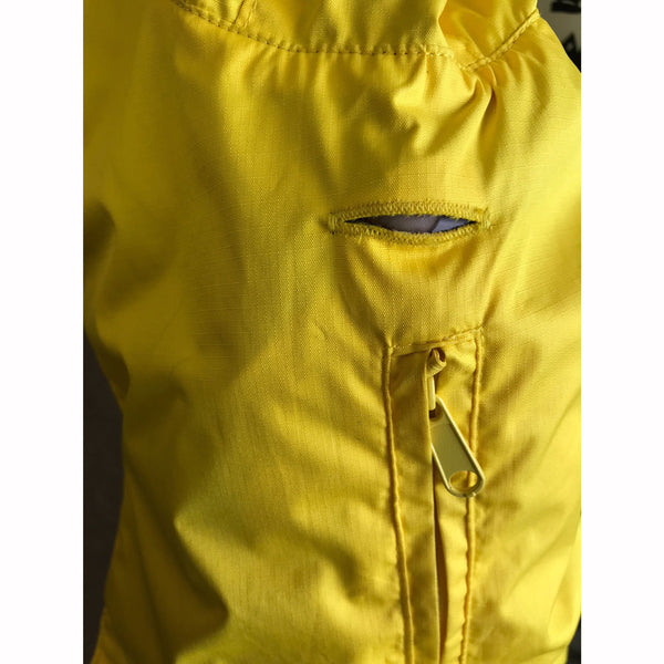 2895 Outback Dingo Pack-A-Roo Dog Hooded Rain Coat Yellow