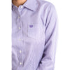 MSW9164087 Cinch Ladies Purple Pinstripe Western Shirt with Lyocell