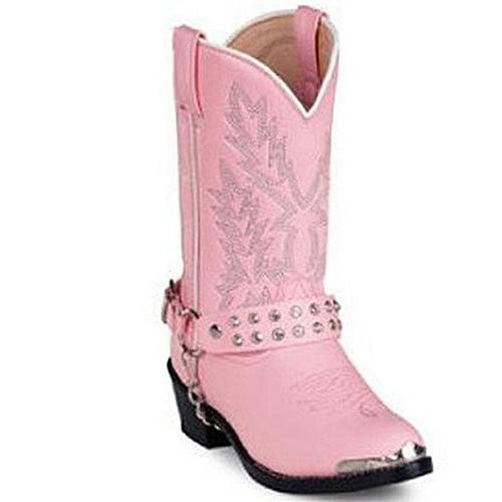 BT568 Durango Girls Rhinestone Western Cowgirl Boot Pink