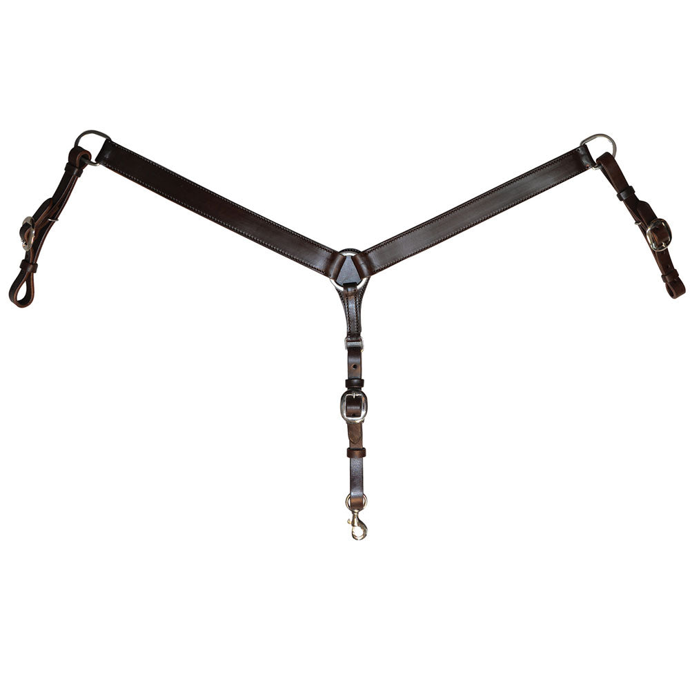 4281-0018 Circle Y 1 1/2 Inch Straight Smooth Breast Strap Black