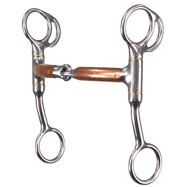 427 Tom Thumb 1/2 Inch Smooth Copper Snaffle Bit 5 Inch Mouth