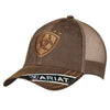 1515602 Ariat Men's Brown Oilskin & Mesh Logo Ball Cap