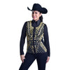V209999 Royal Highness Equestrian Carly Hand Embroidered Gold Rhinestone Show Vest