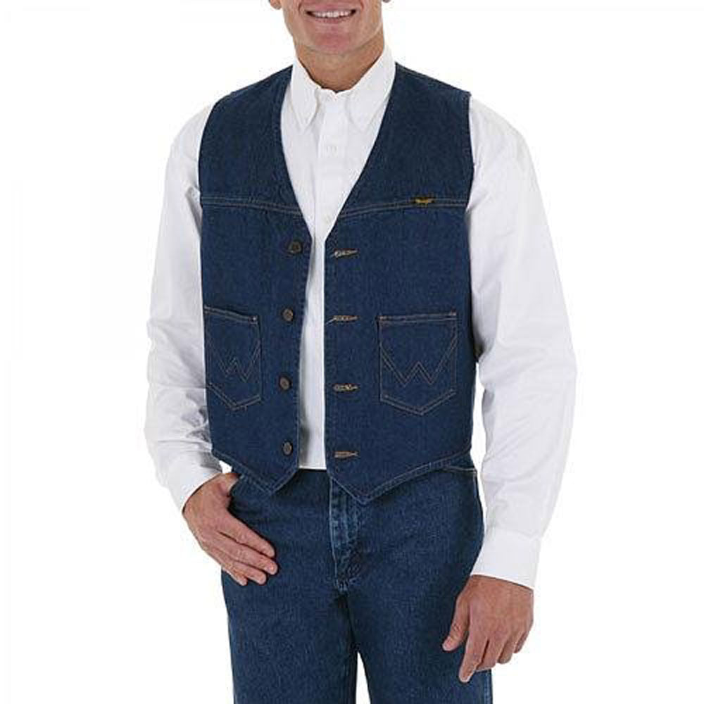 74130PW Wrangler Men's Western Denim Vest