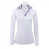 P610G RJ Classics Ladies Paige L/S English Hunt Shirt with Floral & Purple Polka Dot Trim