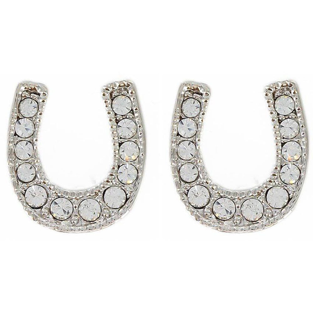 ER808 Montana Silversmiths Crystal Clear Stuck on Luck Post Earrings