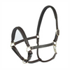 22136 Horze Leather Largo Halter - Dark Brown
