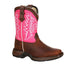 DWBT094 Lil' Durango Adolescent/Youth Let Love Fly Western Boot - Brown & Pink