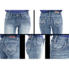 W1-2512 Rock & Roll Denim Juniors Jeans Mid Rise Boot Cut Embellished M Pockets