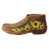 WDM0128 Twisted X Women’s Chukka Driving Moc with Sunflower Design