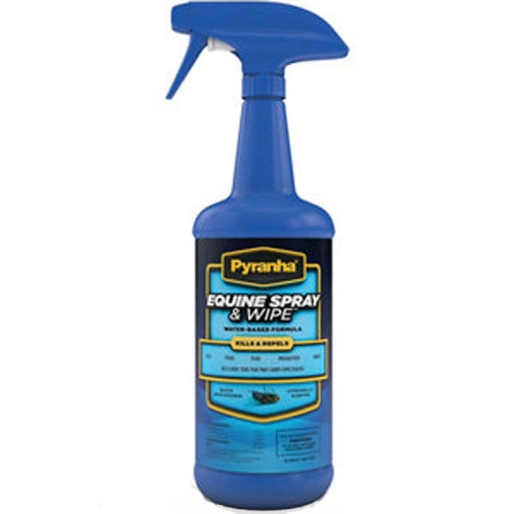 Pyranha Equine Spray & Wipe Fly and Insect Repellent - Quart Sprayer
