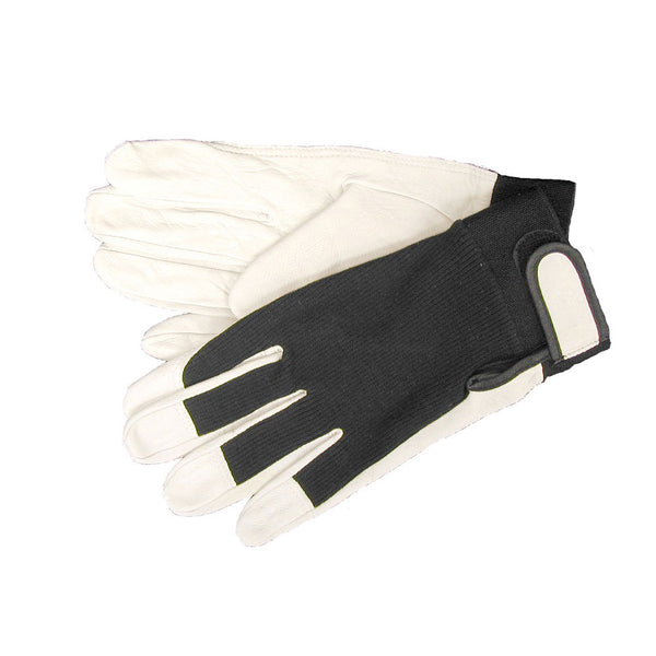 1304 Tuffmate Goatskin Driver Gloves White