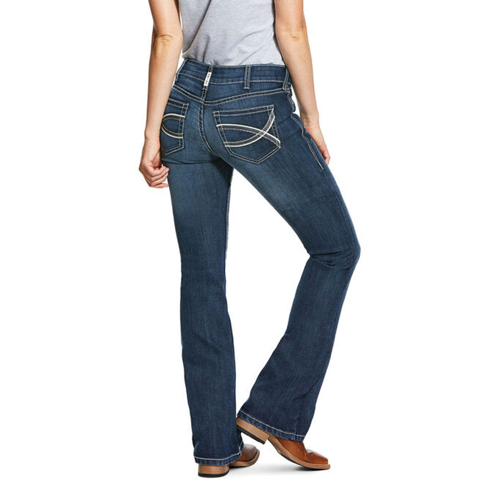 10030259 Ariat Women's R.E.A.L. Mid Rise Arrow Fit Stretch Shayla Boot Cut Jean