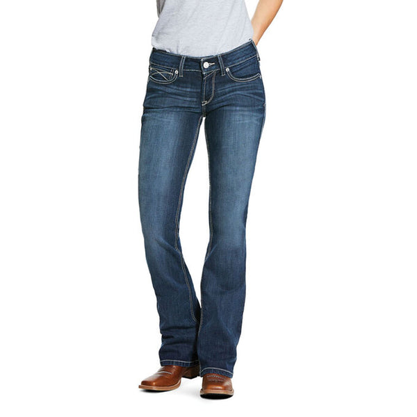 10030259 Ariat Women's R.E.A.L. Mid Rise Arrow Fit Stretch Shayla Boot Cut Jean