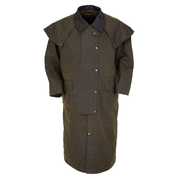 2056 Outback Stockman Duster Long Oilskin Coat