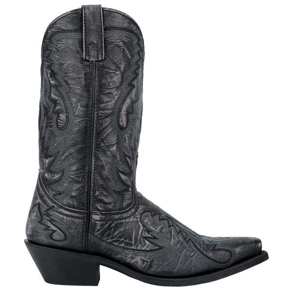 68407 Laredo Men's Garret Western Cowboy Boot Distressed Black Leather