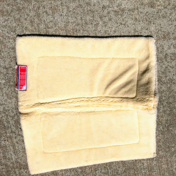 24670 Reinsman Black Contoured Square Pad Microsuede With Fleece