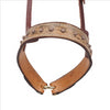 20253A Cactus Saddlery Noseband - Driftwood with Copper Bullet Studs
